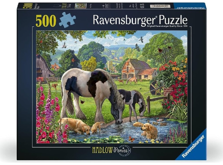 RAVENSBURGER Puzzle Hadlow - svět poníků 500 dílků