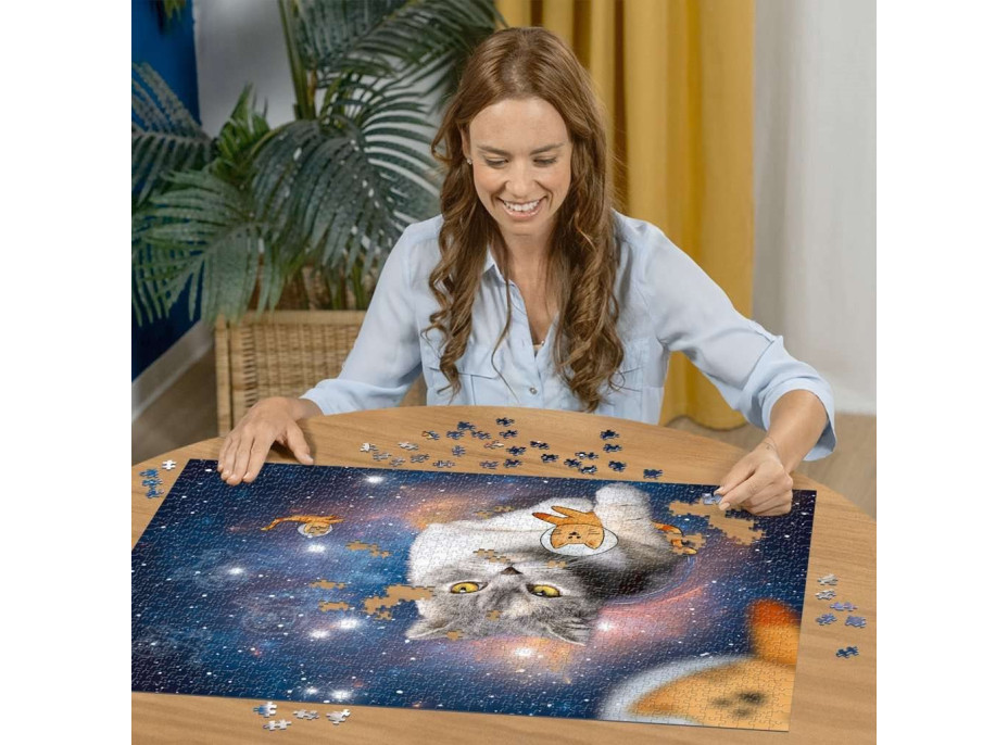 RAVENSBURGER Puzzle Kočka ve vesmíru 1500 dílků