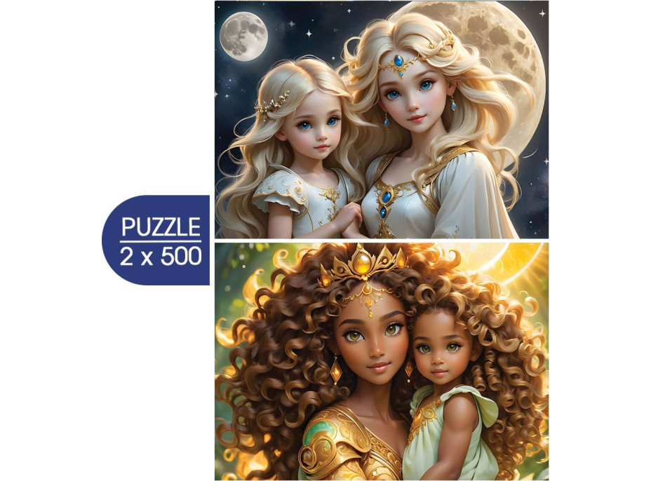 ALIPSON Puzzle Mère et Fille: La Lune et le Soleil 2x500 dílků