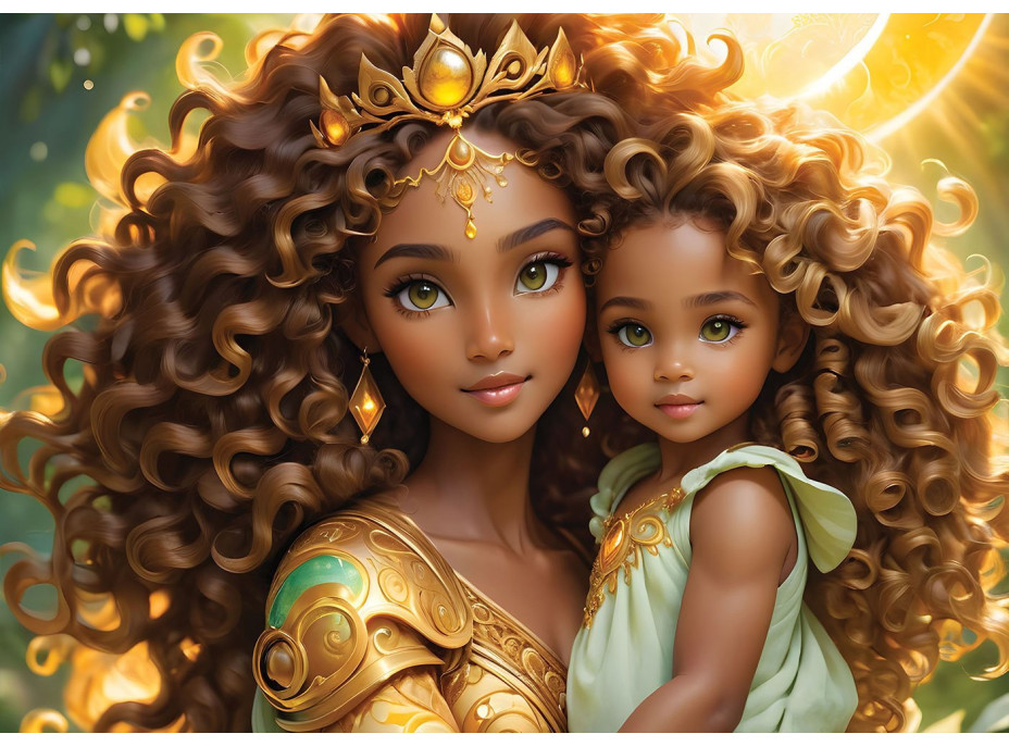 ALIPSON Puzzle Mère et Fille: La Lune et le Soleil 2x500 dílků