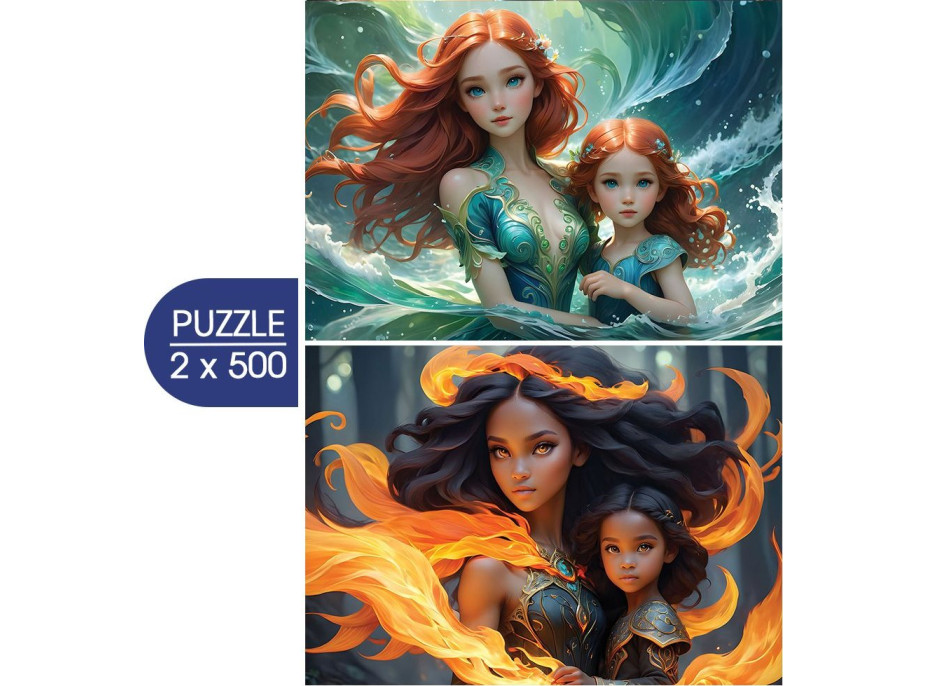 ALIPSON Puzzle Mère et Fille: L'Eau et le Feu 2x500 dílků