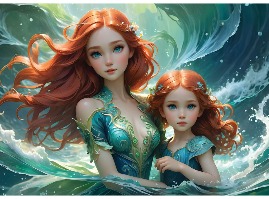 ALIPSON Puzzle Mère et Fille: L'Eau et le Feu 2x500 dílků