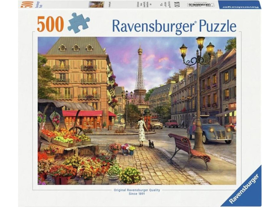 RAVENSBURGER Puzzle Procházka Paříží 500 dílků