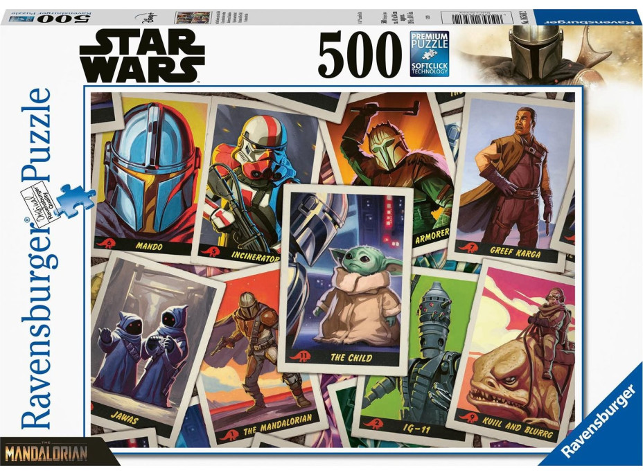 RAVENSBURGER Puzzle The Mandalorian: Baby Yoda 500 dílků