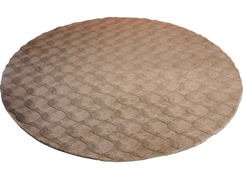 Kusový koberec Diamond Cut 800 Cream kruh