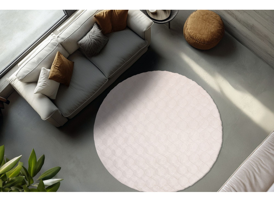 Kusový koberec Diamond Cut 800 Cream kruh