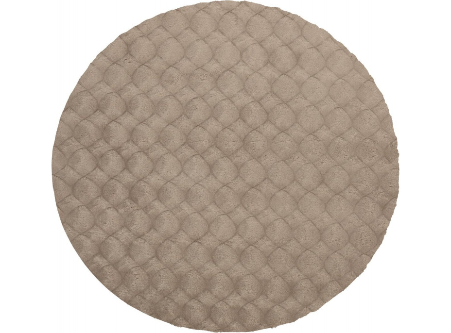 Kusový koberec Diamond Cut 800 Taupe kruh