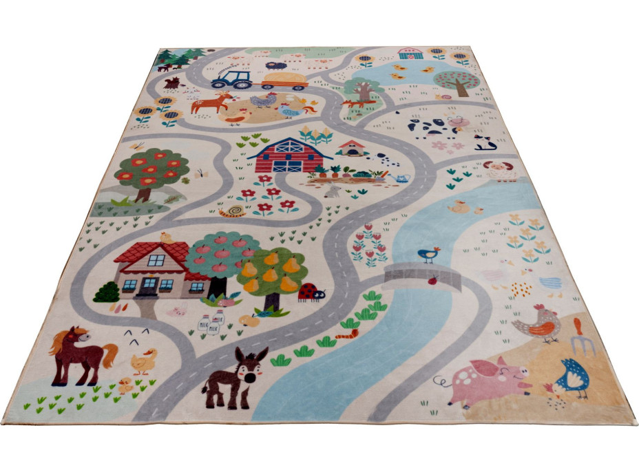 Dětský kusový koberec Magic Kids ML 108 Farm