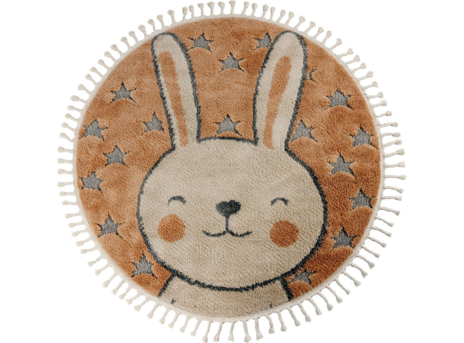 Dětský kusový koberec My Fano 390 Rabbit kruh