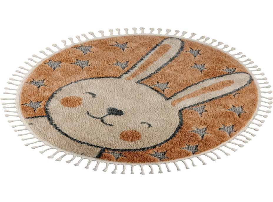 Dětský kusový koberec My Fano 390 Rabbit kruh