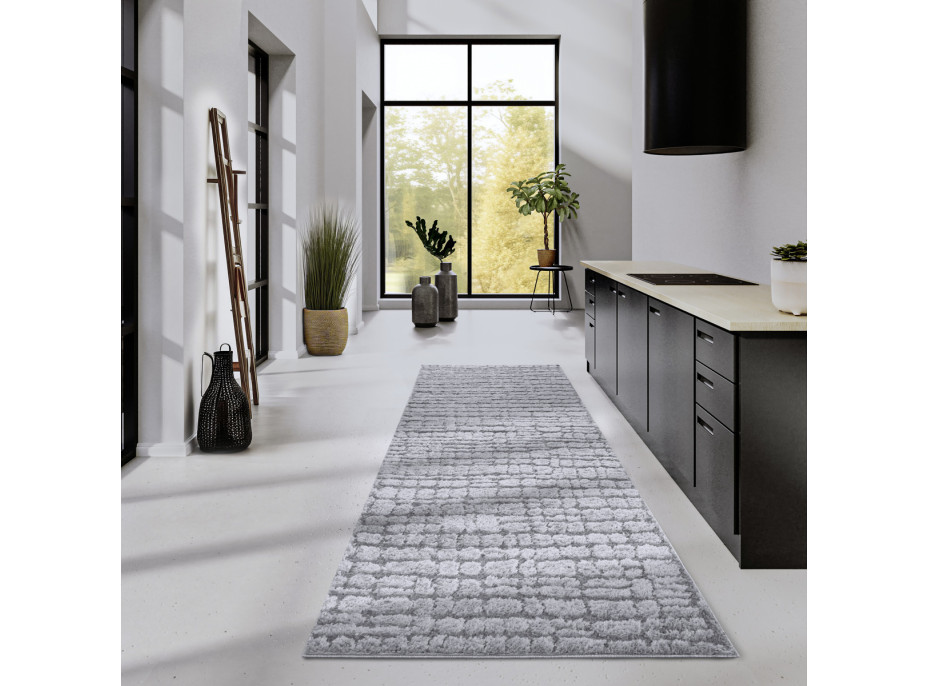 Běhoun Gallery 106097 Light Grey z kolekce Elle