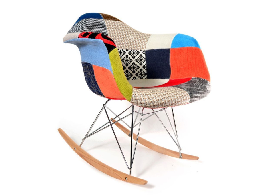 Designové houpací křeslo Andrea - patchwork