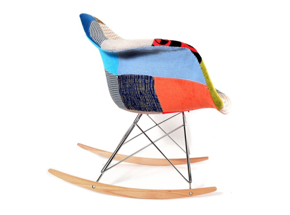 Designové houpací křeslo Andrea - patchwork