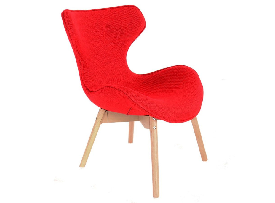Designová retro židle Fox - červená