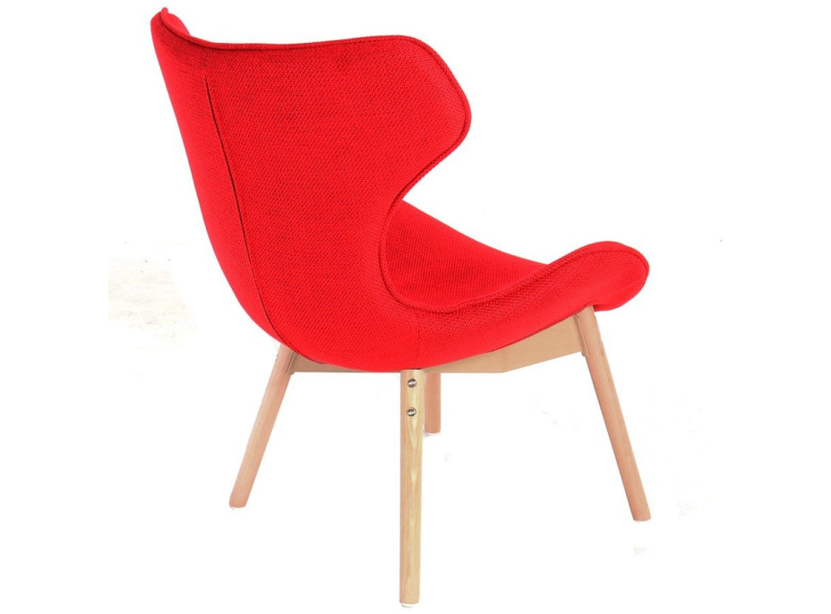 Designová retro židle Fox - červená