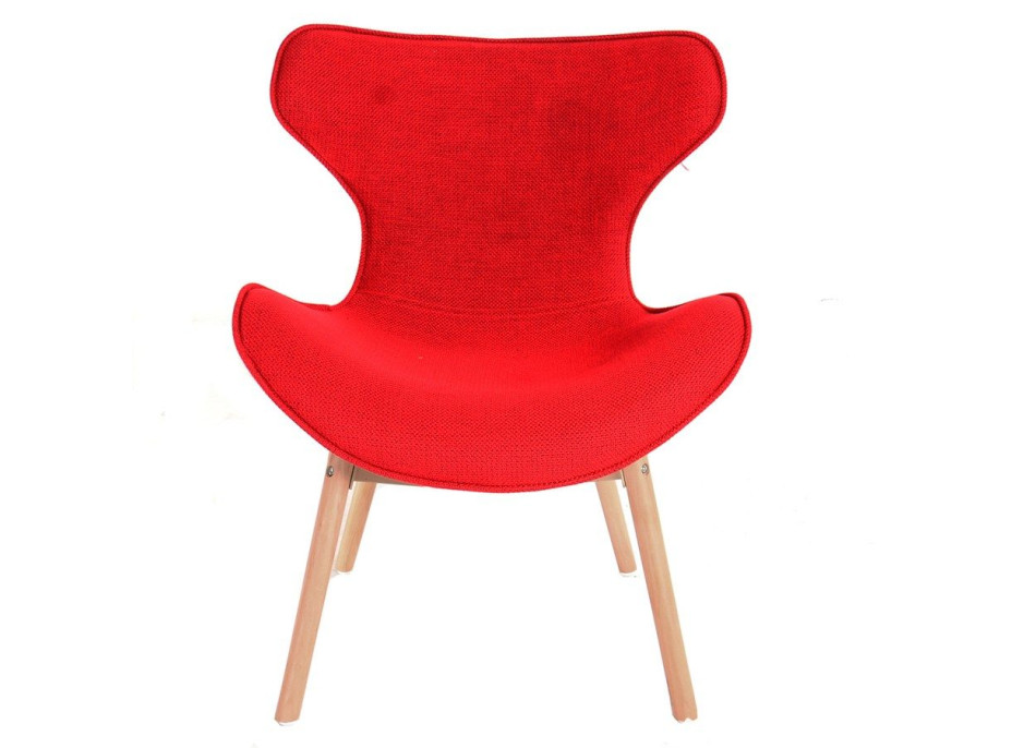 Designová retro židle Fox - červená