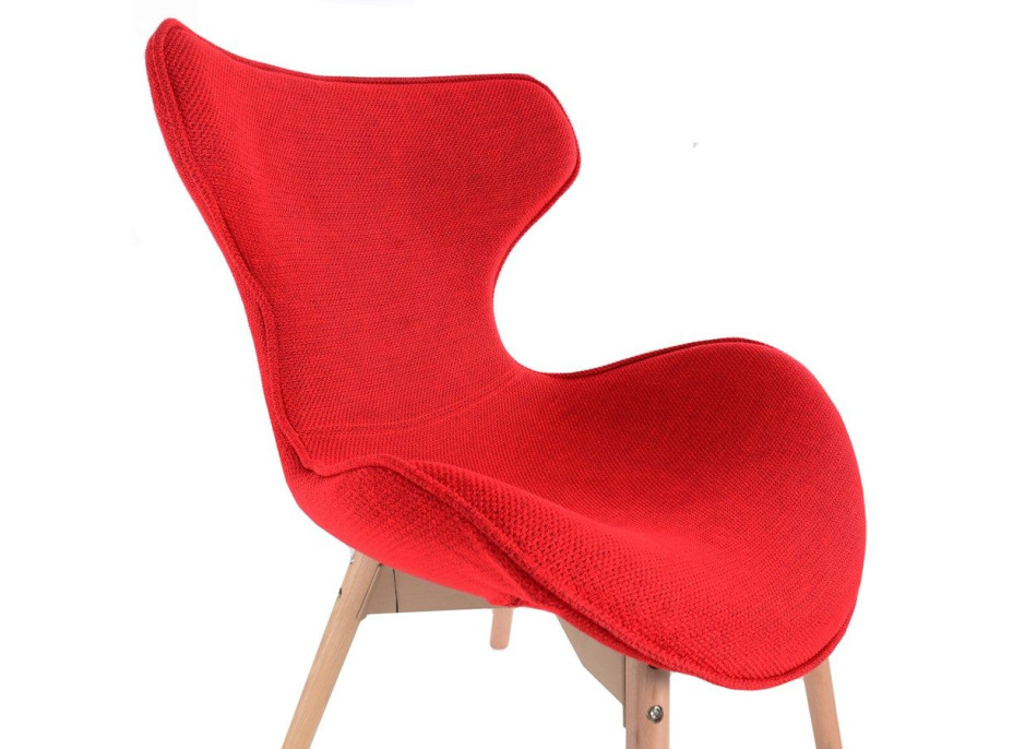 Designová retro židle Fox - červená