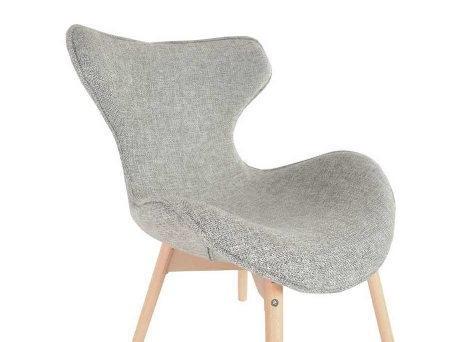 Designová retro židle Fox - šedá