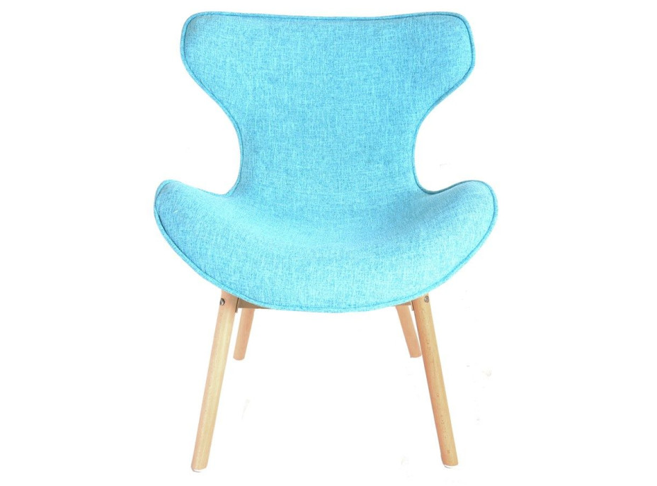 Designová retro židle Fox - tyrkysová