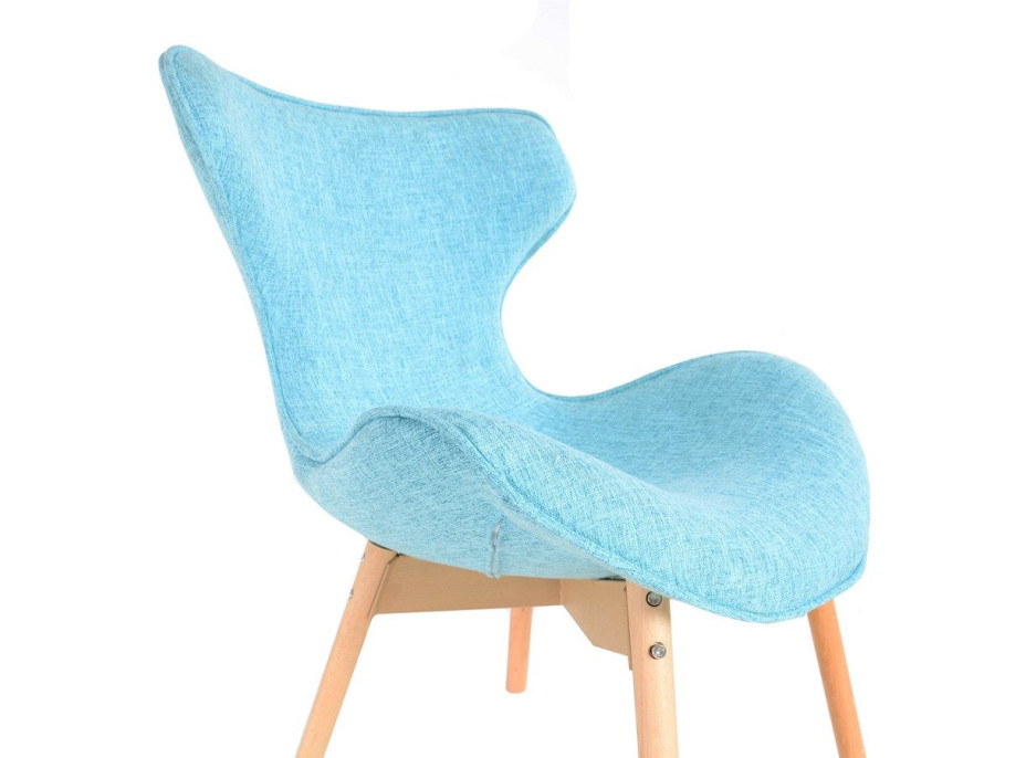 Designová retro židle Fox - tyrkysová