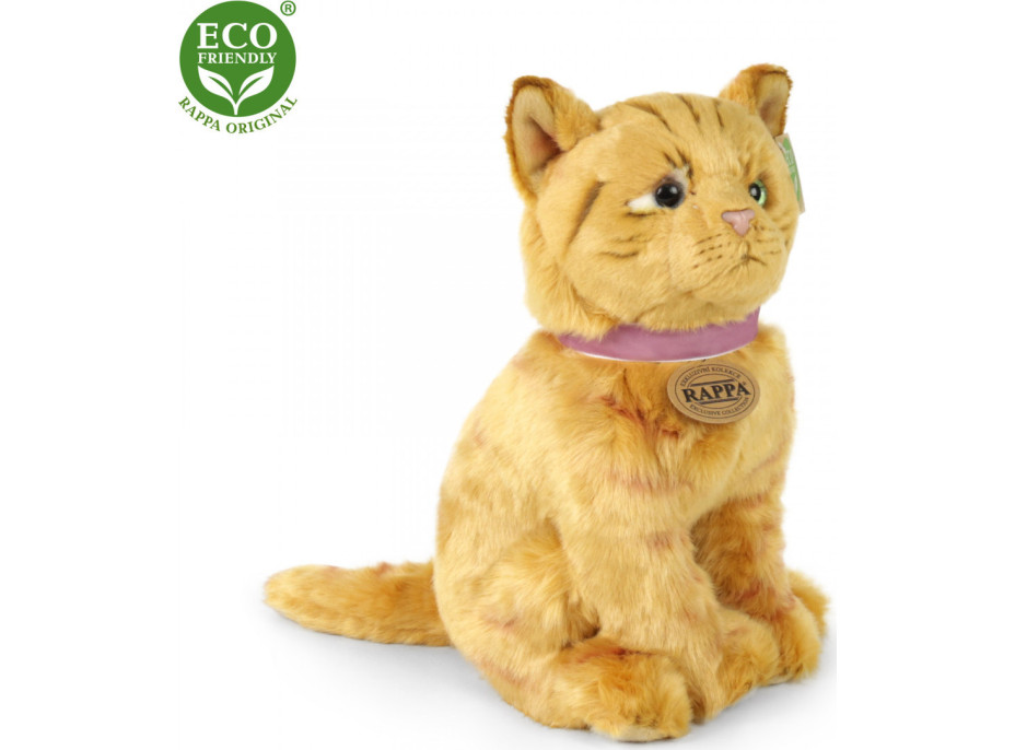 Rappa Plyšová kočka hnědá 25 cm ECO-FRIENDLY