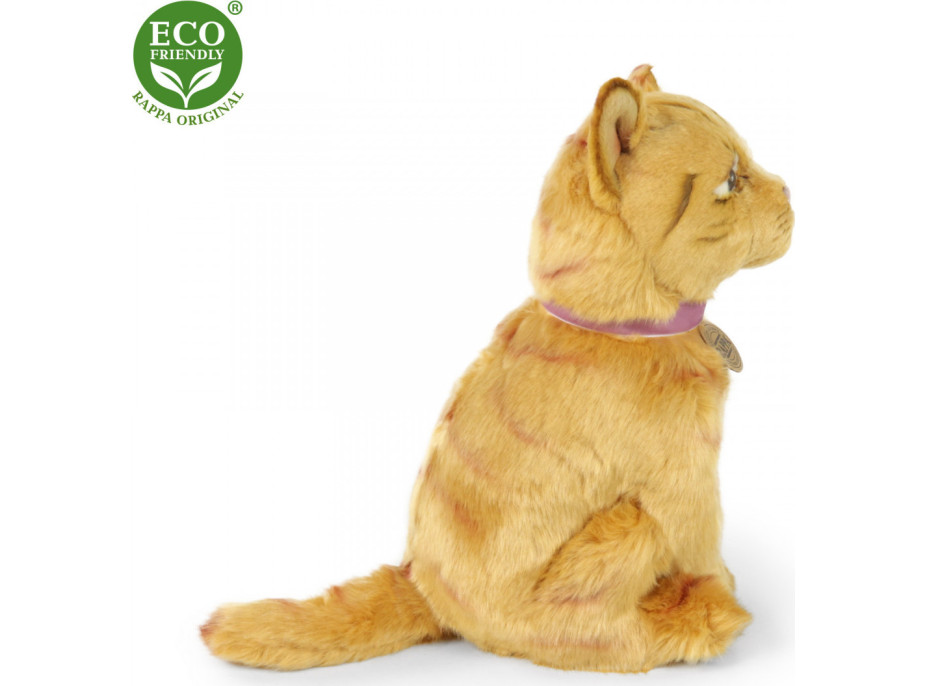 Rappa Plyšová kočka hnědá 25 cm ECO-FRIENDLY
