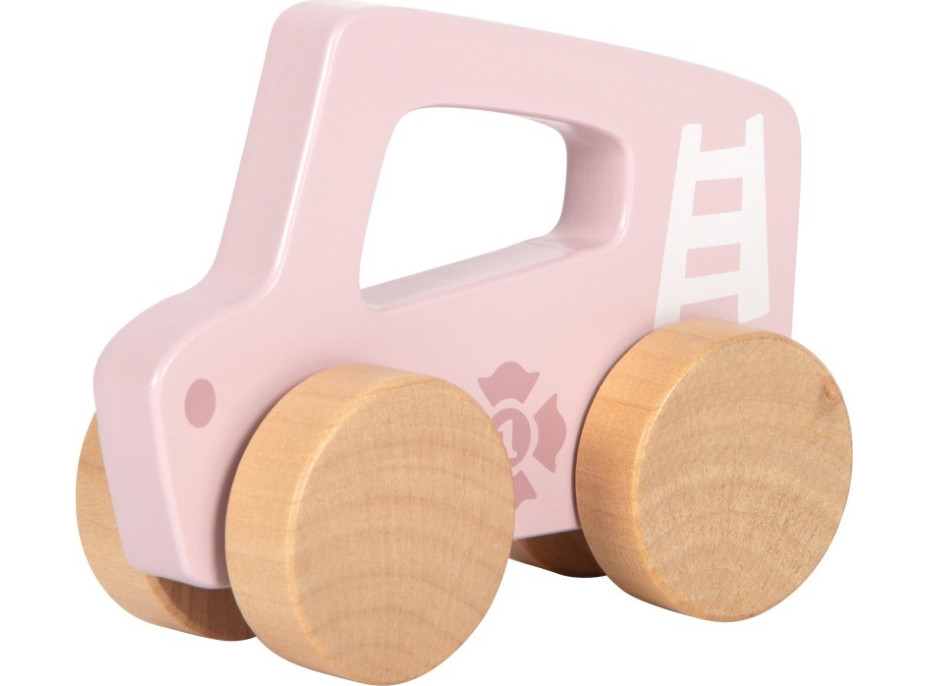 small foot Dřevěné auto na tlačení Růžové