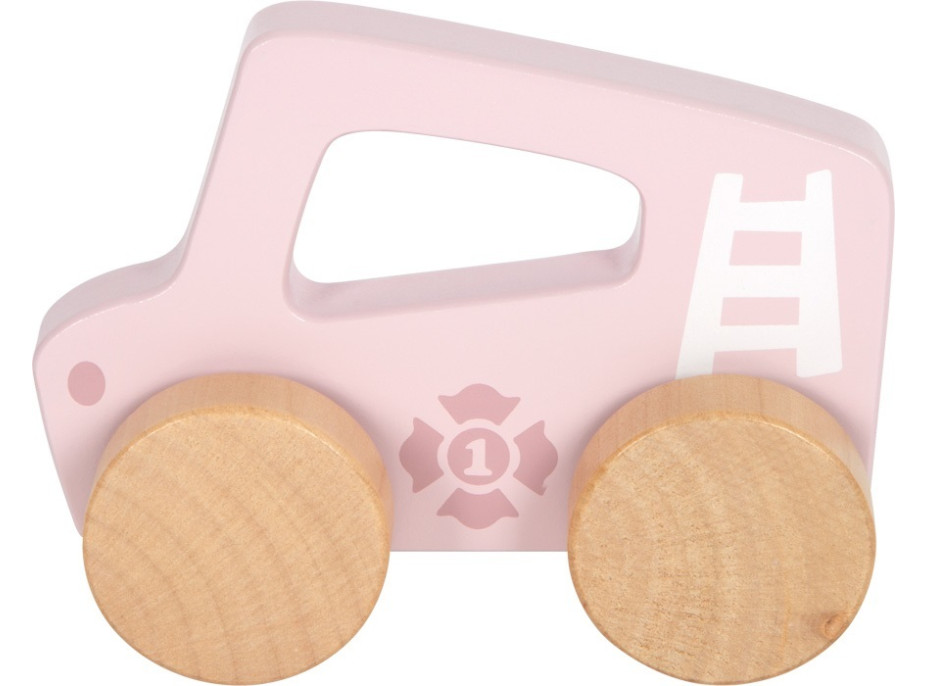 small foot Dřevěné auto na tlačení Růžové