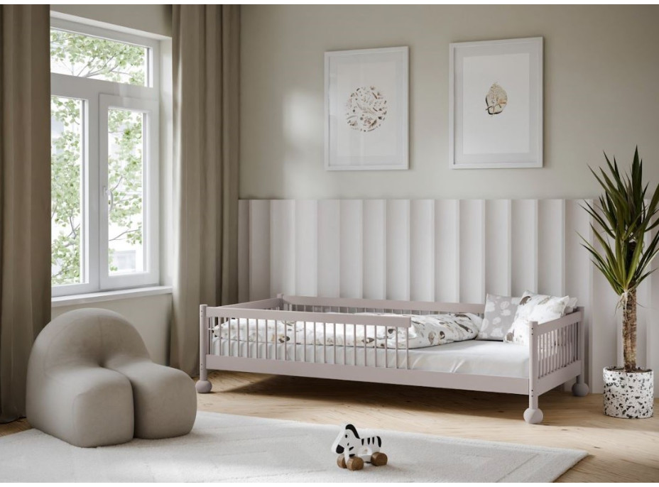 Dětská Montessori postel z masivu borovice STEVE - 200x90 cm - KAŠMÍROVÁ