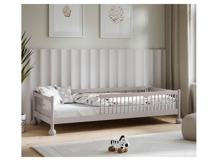 Dětská Montessori postel z masivu borovice STEVE - 180x80 cm - KAŠMÍROVÁ