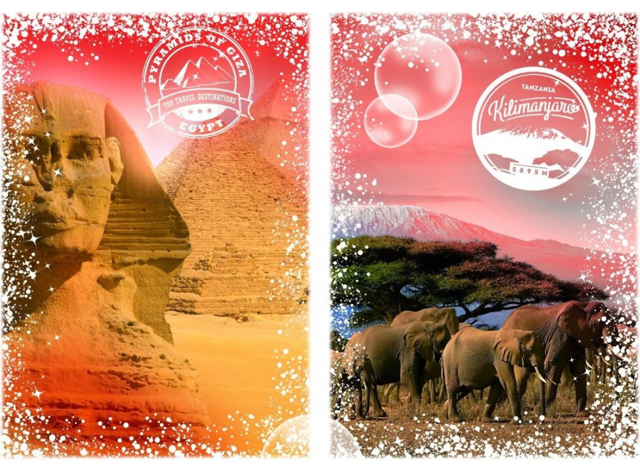 GRAFIKA Puzzle Cesta kolem světa: Egypt a Kenya 1000 dílků