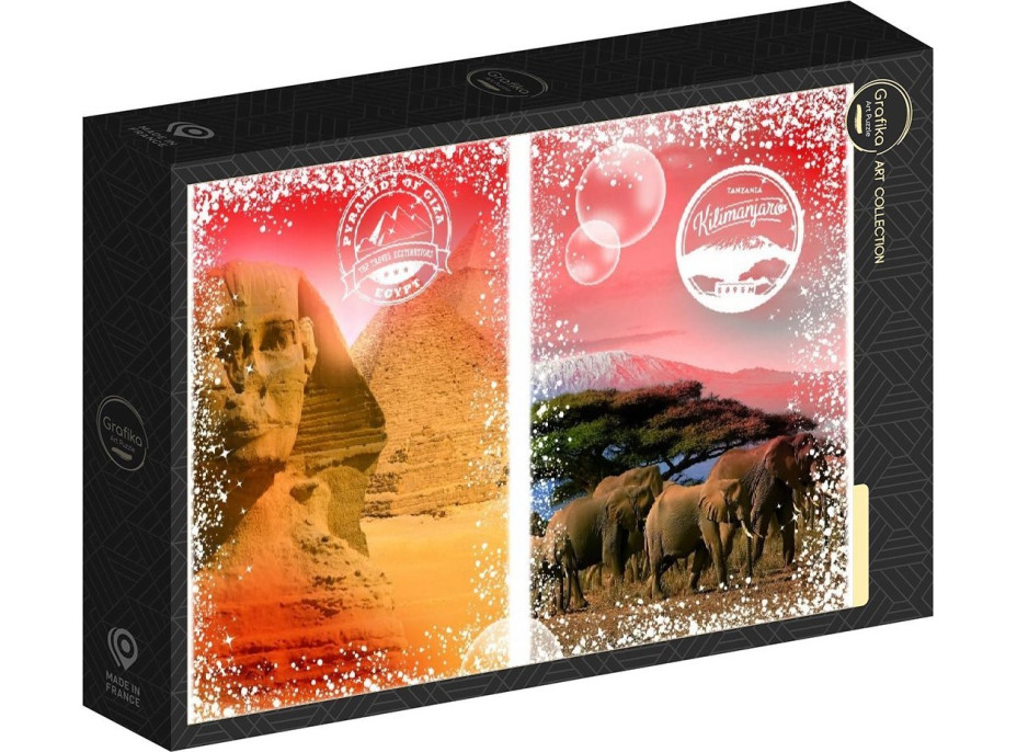 GRAFIKA Puzzle Cesta kolem světa: Egypt a Kenya 1000 dílků