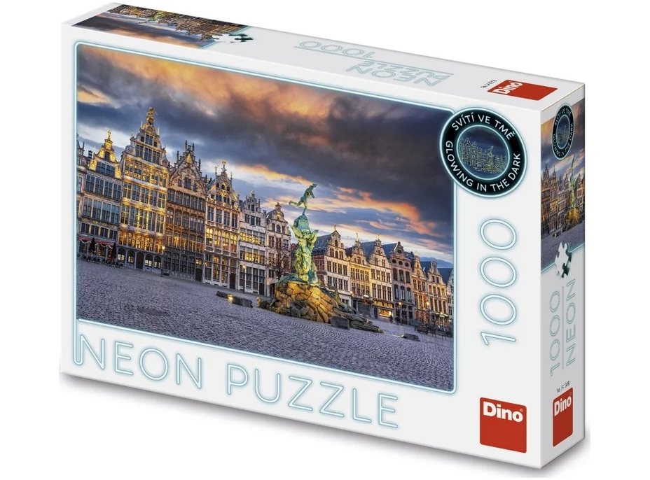 DINO Svítící puzzle Bouře nad Antverpami 1000 dílků