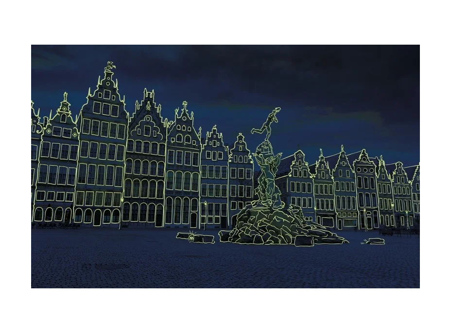 DINO Svítící puzzle Bouře nad Antverpami 1000 dílků