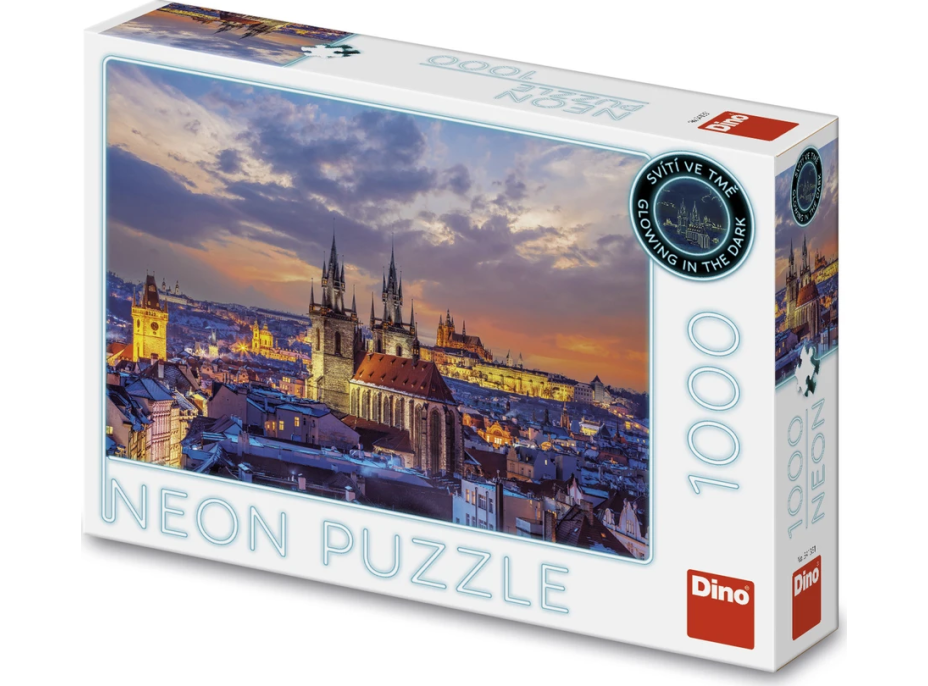 DINO Svítící puzzle Pohled na Hradčany 1000 dílků