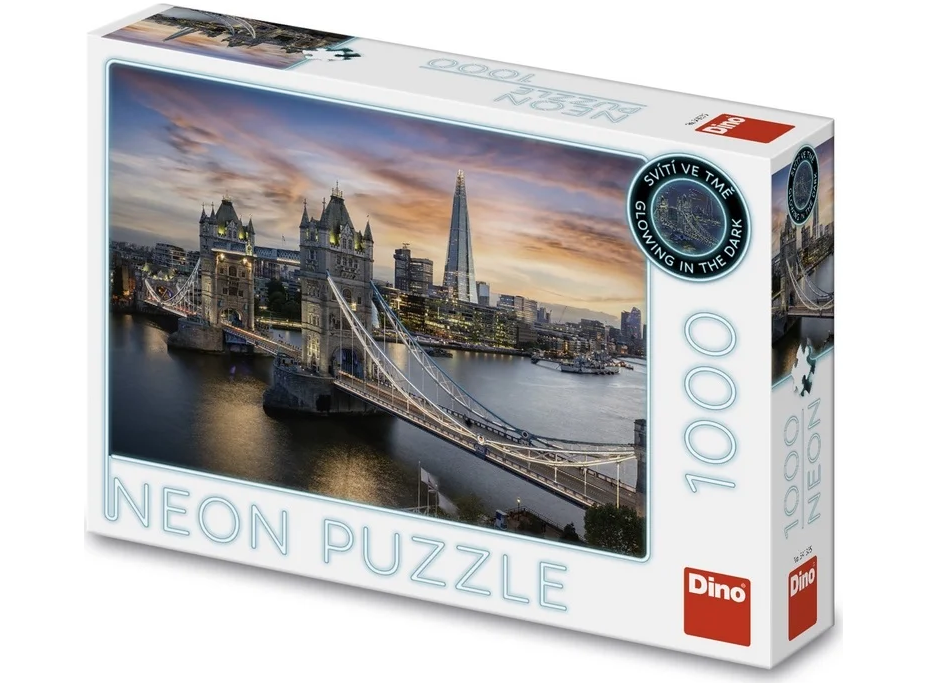 DINO Svítící puzzle Soumrak nad Tower Bridge 1000 dílků