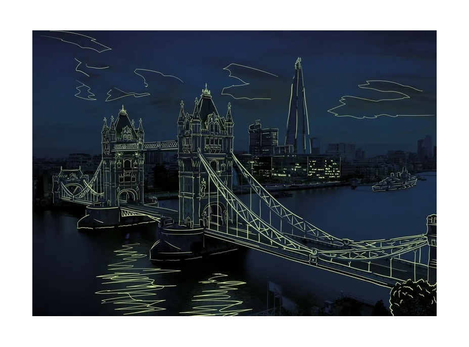 DINO Svítící puzzle Soumrak nad Tower Bridge 1000 dílků