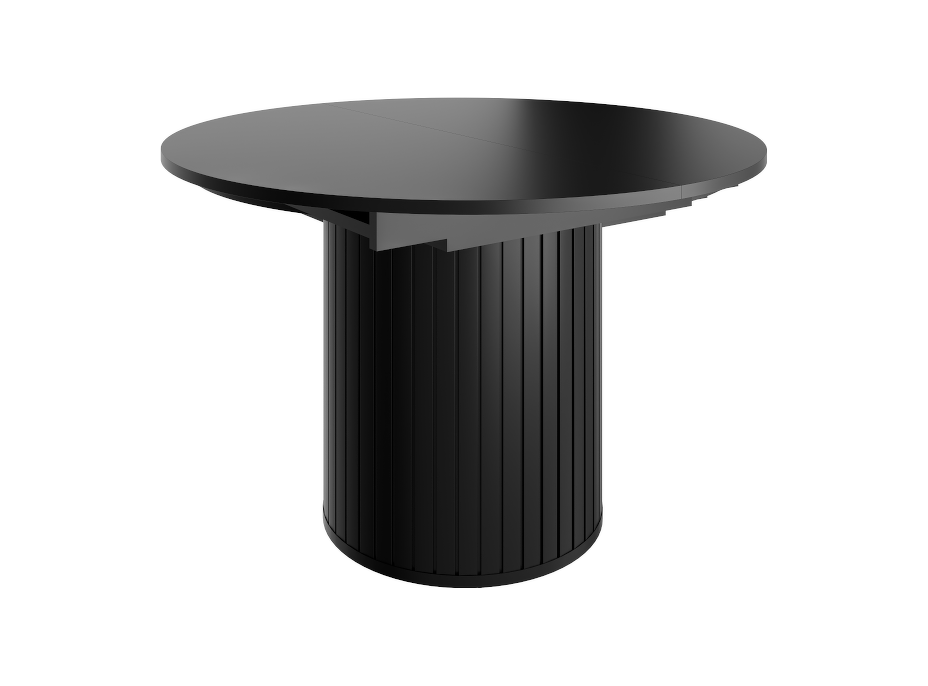 Rozkládací kulatý jídelní stůl ZANTE ZA9 - černý