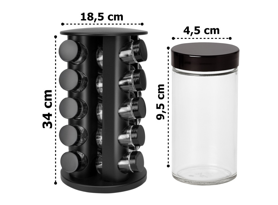 Otočný stojan na kořenky ROTOR - černý
