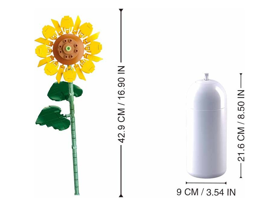 Sluban Flowers M38-B1101-10 Slunečnice ve váze
