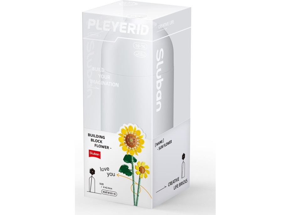 Sluban Flowers M38-B1101-10 Slunečnice ve váze