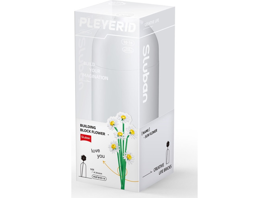 Sluban Flowers M38-B1101-16 Kopretiny ve váze