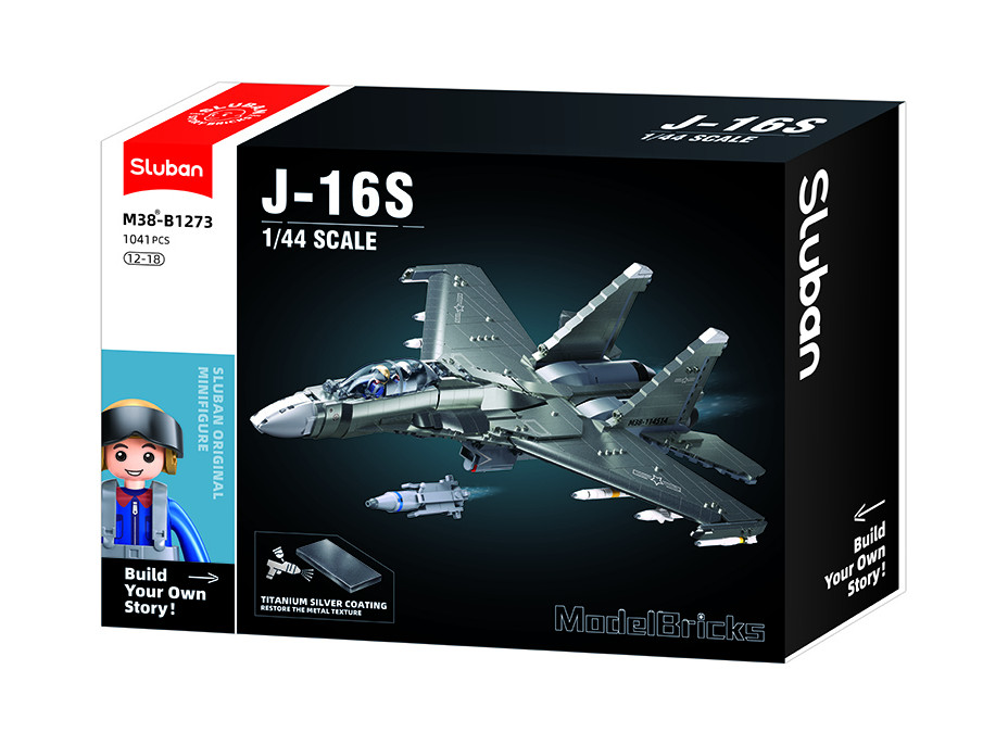 Sluban Model Bricks M38-B1273 Stíhací letoun J-16 1:44