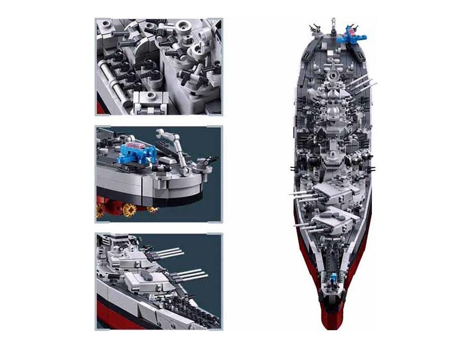 Sluban Model Bricks M38-B1291 Bitevní loď USS Missouri 1:350