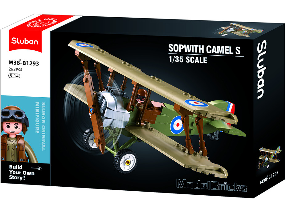Sluban Model Bricks M38-B1293 Dvouplošník Sopwith 1.35