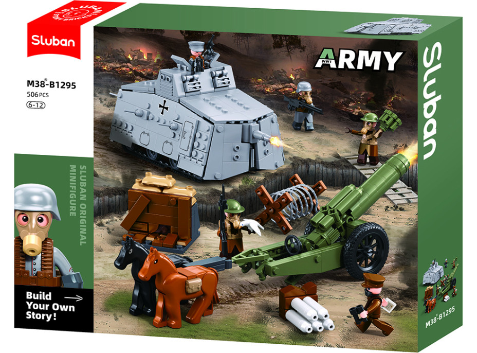 Sluban Army M38-B1295 Tank WWI 47Vs