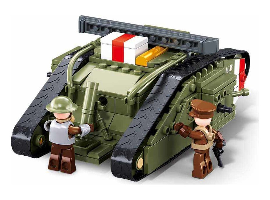 Sluban Army M38-B1296 Tank WWII Mark Vs