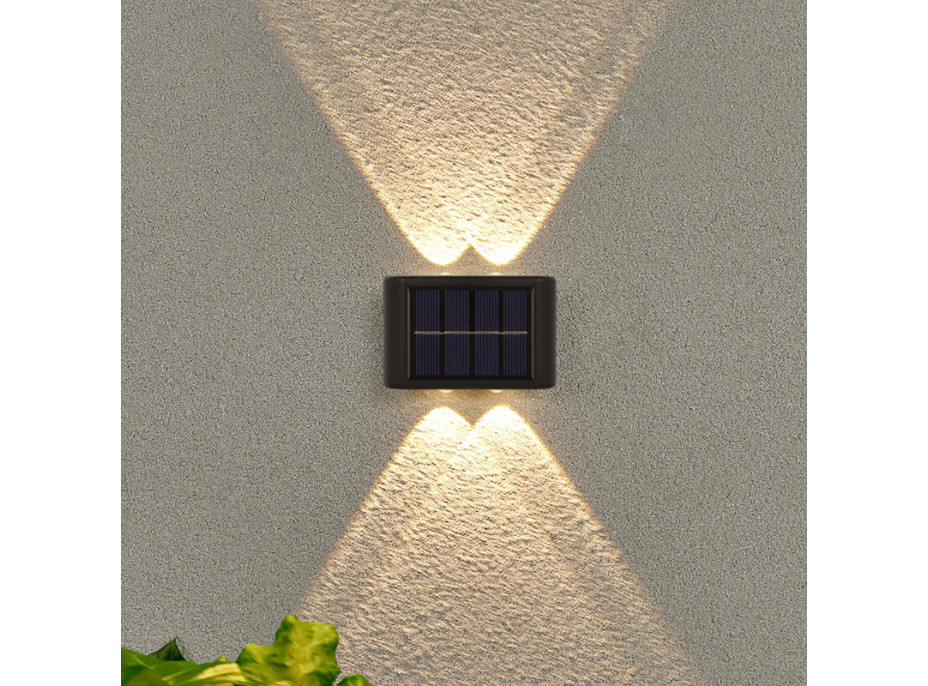 Solight LED solární nástěnné světlo, teplá a studená bílá, 15x10cm