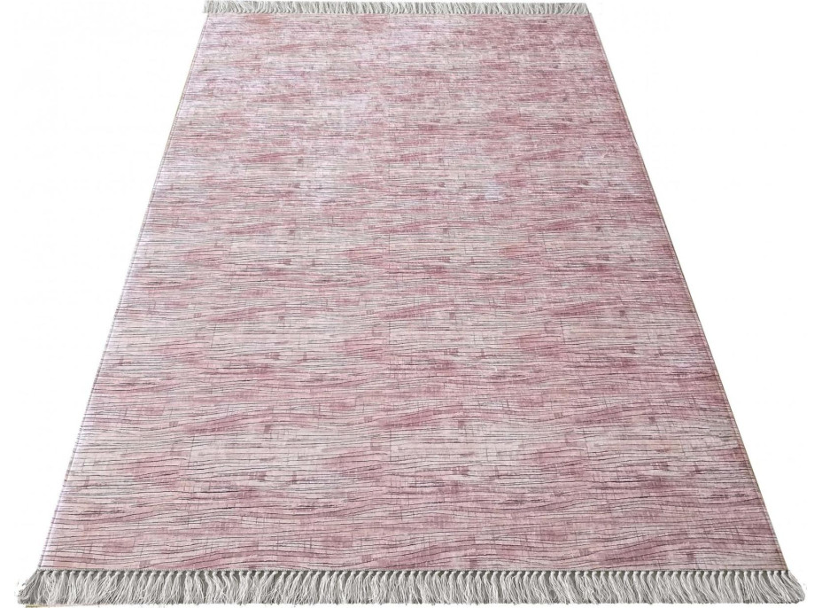 Kusový koberec BIANCA texture - starorůžový, 80x220 cm
