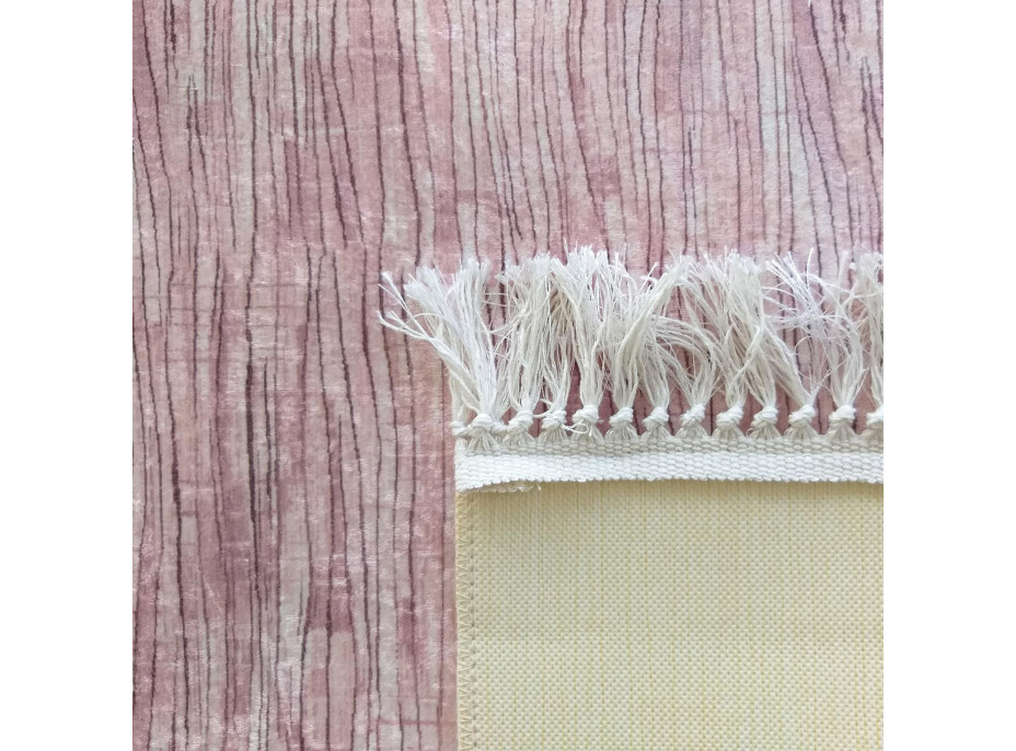 Kusový koberec BIANCA texture - starorůžový, 80x220 cm